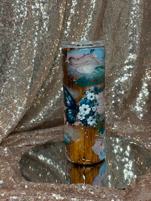 RTS #17 Green Butterfly Effect Tumbler
